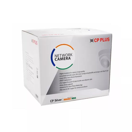CP-Plus IP 4MP Silver Dome Camera 3.6mm With Audio (DA41PL3C-Y)