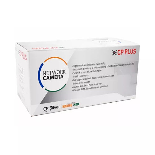 CP-Plus IP 2MP Silver Bullet Camera 3.6mm With Audio (CP-UNC-TA21PL3C-Y)